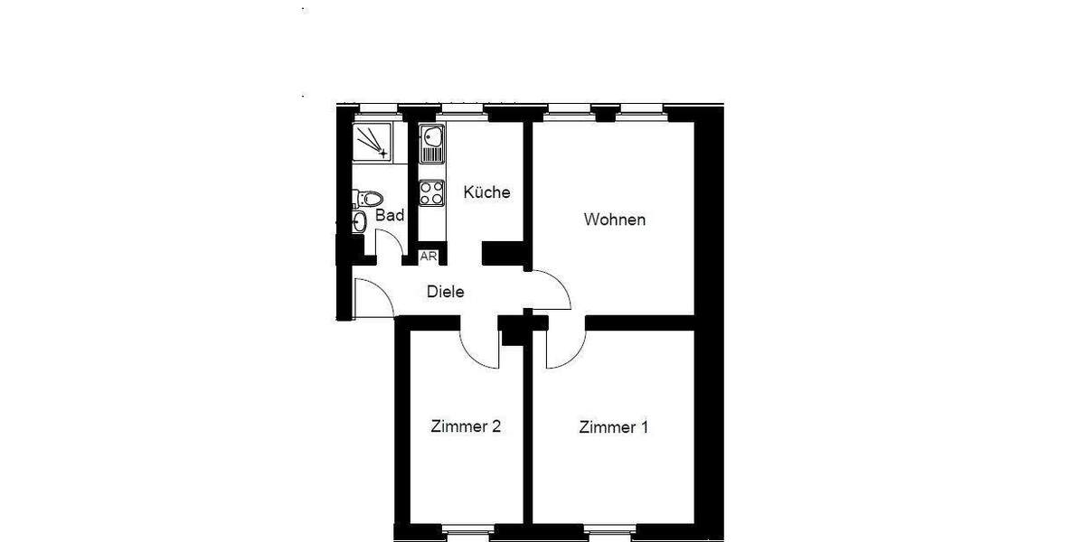 Etagenwohnung Dorsten Hervest - 3 Zimmer, 52 m&sup2;, 490&euro; | Angebot:25107486