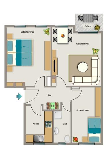 Demnächst frei! 3-Zimmer-Wohnung in Oer-Erkenschwick Groß-Erkenschwick zimmer