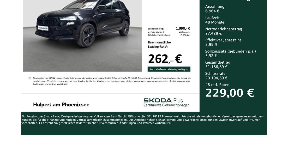 Skoda Karoq 14.751 km 34.293 &euro; Dortmund 44269