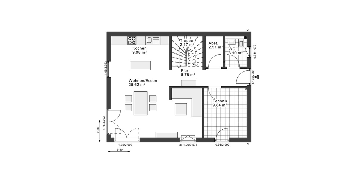Einfamilienhaus Dortmund Aplerbeck - 3 Zimmer, 125 m&sup2;, 1.850&euro; | Angebot:24385482