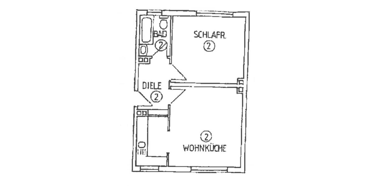 Erdgeschoßwohnung Gelsenkirchen Gelsenkirchen-Nord - 2 Zimmer, 48 m&sup2;, 79.200&euro; | Angebot:25018177