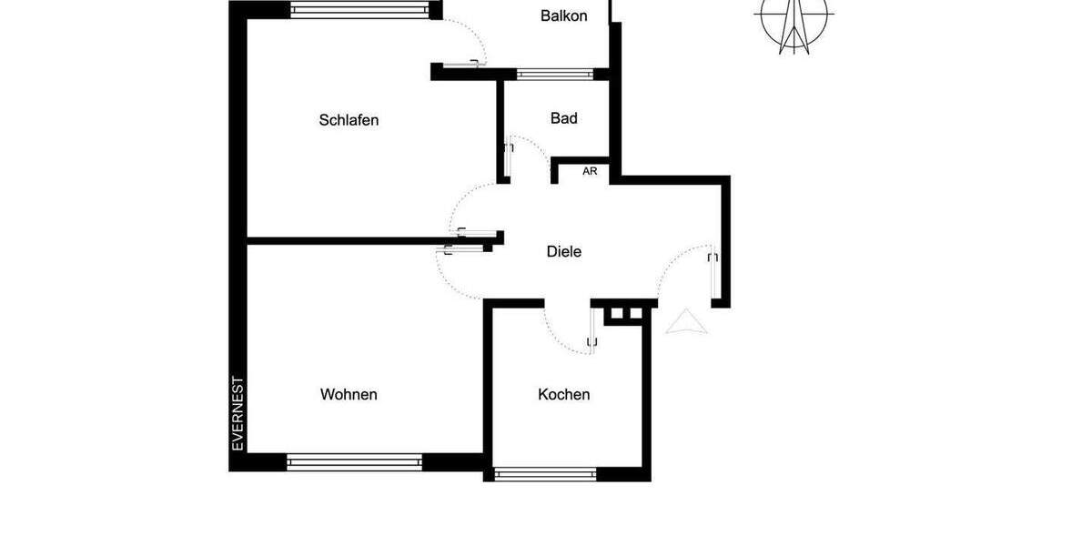 Etagenwohnung Essen Bergerhausen - 2 Zimmer, 73 m&sup2;, 179.000&euro; | Angebot:24112811