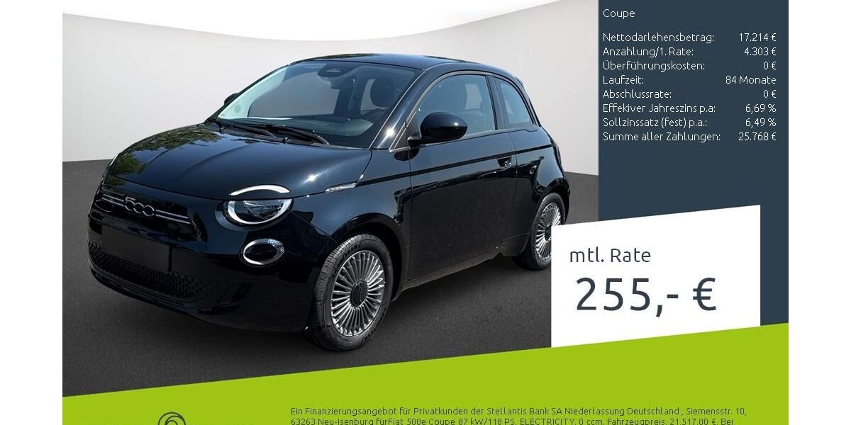 Fiat 500e 5.351 km 21.887 &euro; Dülmen 48249