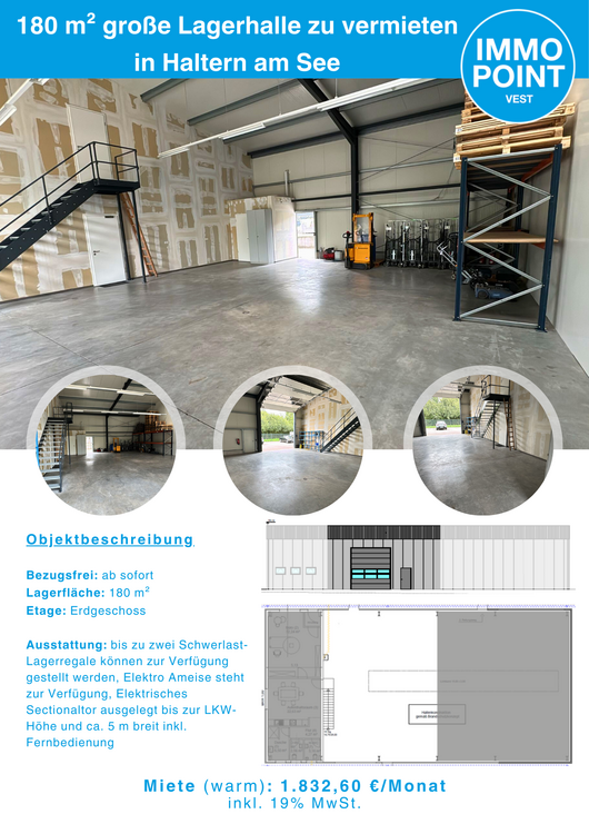 Halle in Haltern am See 1.832,60 € 180 m²