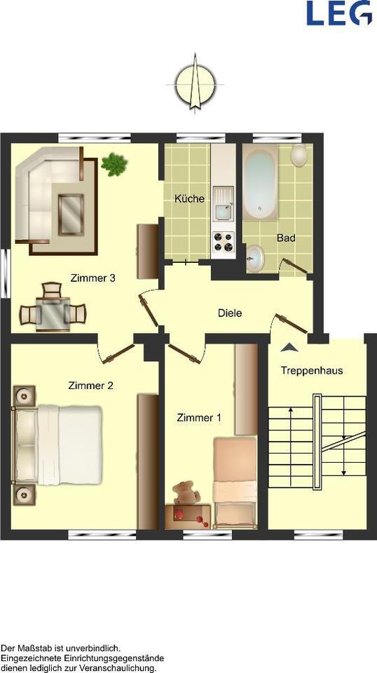 Schicke 3-Zimmer-Wohnung in guter Lage von Lünen.. zimmer