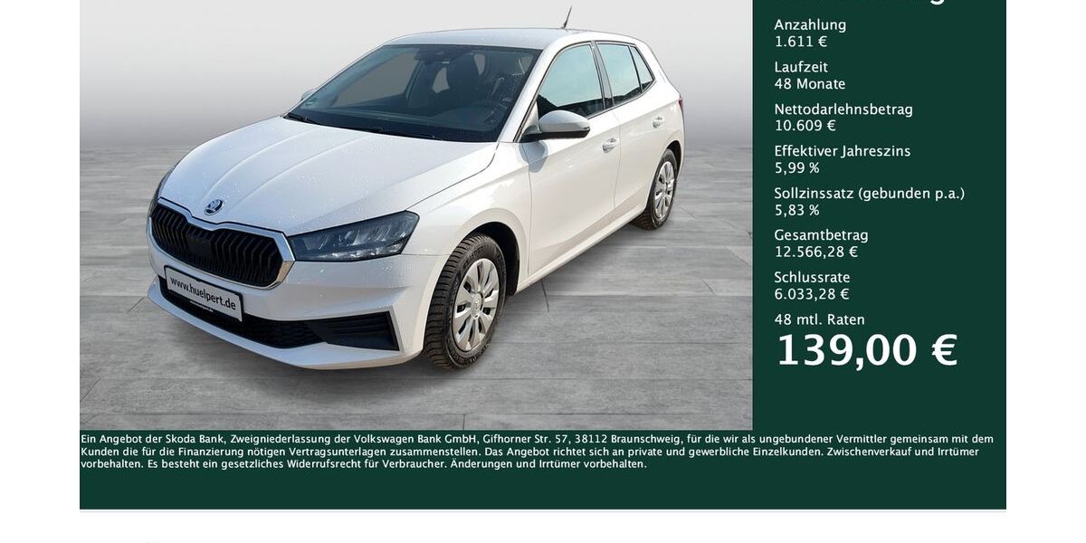 Skoda Fabia 91.039 km 10.888 &euro; Dortmund 44269