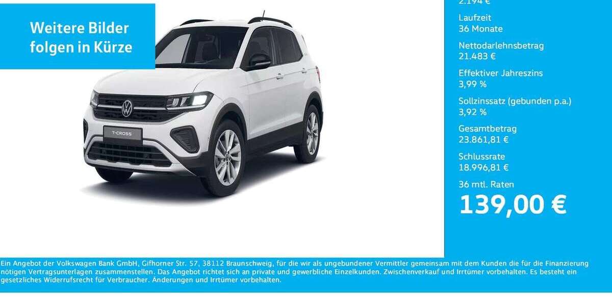 VW T-Cross 9.409 km 23.677 &euro; Dortmund 44141