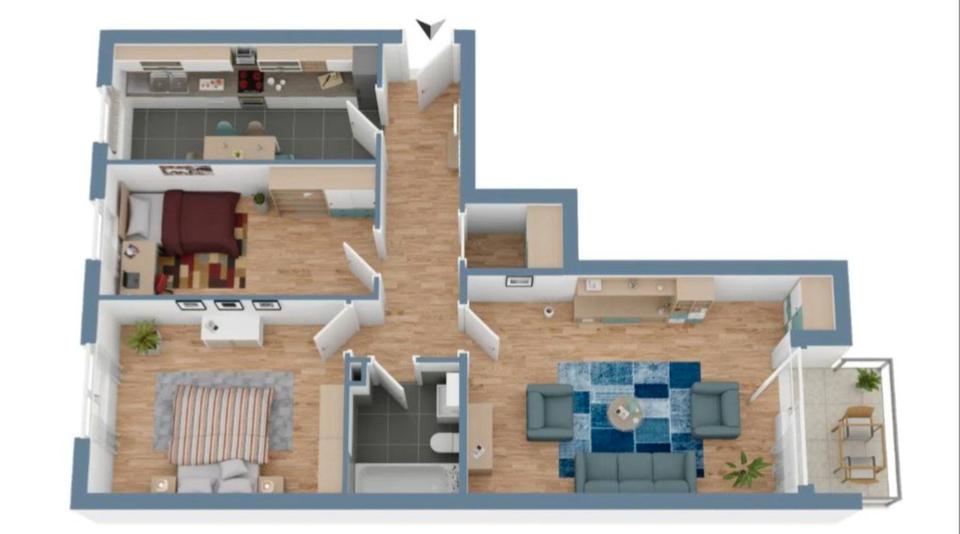 Etagenwohnung Essen Stadtbezirk IX - 3 Zimmer, 74 m&sup2;, 209.900&euro; | Angebot:26762471