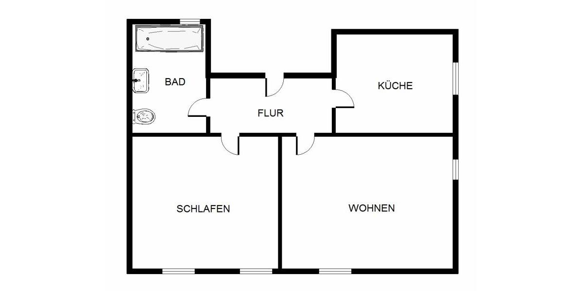 Etagenwohnung Herten Bertlich - 2 Zimmer, 58 m&sup2;, 279&euro; | Angebot:25281695