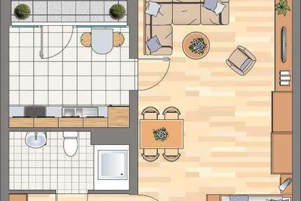 Wohnung zum Mieten in Dortmund 270,72 € 46 m²