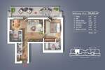 Etagenwohnung Gelsenkirchen Bismarck - 2 Zimmer, 70 m&sup2;, 269.000&euro; | Angebot:25772720