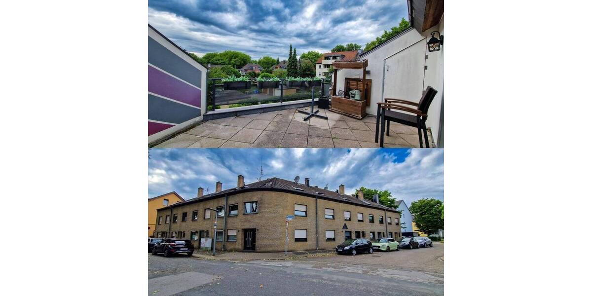 Solide vermietete moderne Wohnung mit Dachterrasse und Garage. 3 zimmer