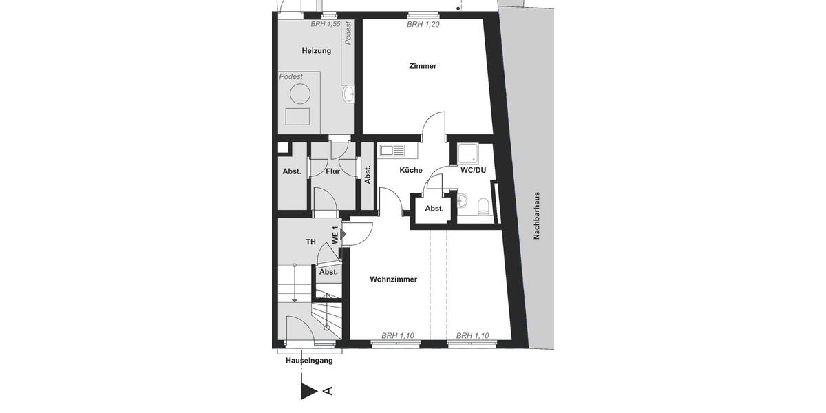 Etagenwohnung Gelsenkirchen Gelsenkirchen-Mitte - 2.5 Zimmer, 54 m&sup2;, 500&euro; | Angebot:26538322