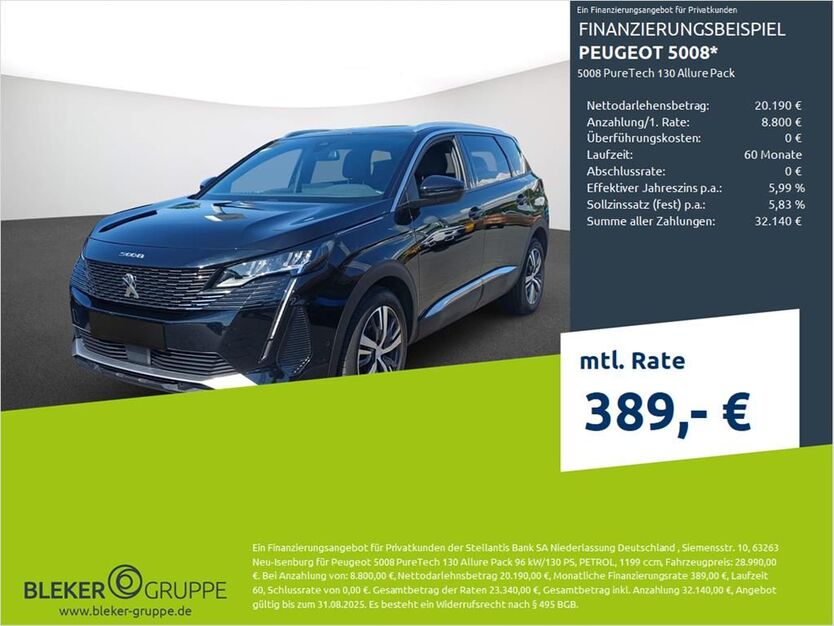Peugeot 5008 42.216 km 27.580 € Dülmen 48249