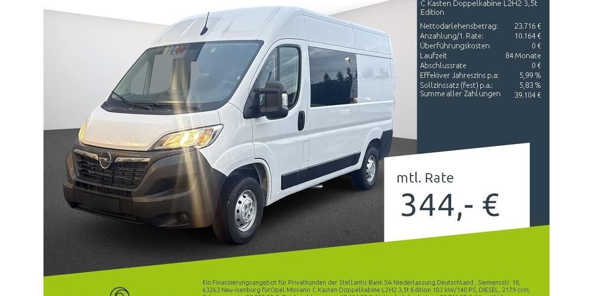 Opel Movano 1.504 km 33.880 &euro; Dülmen 48249