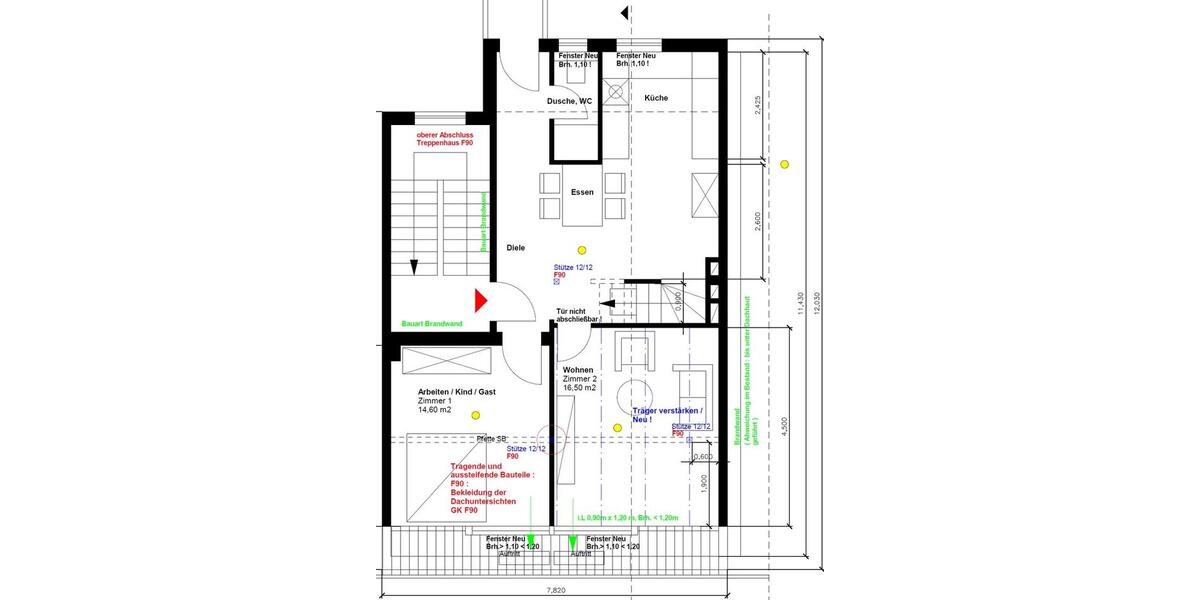 Attika Penthouse Jugendstil Maisonette Atelier 100 qm mit Dachterrasse und Weitblick 5 zimmer