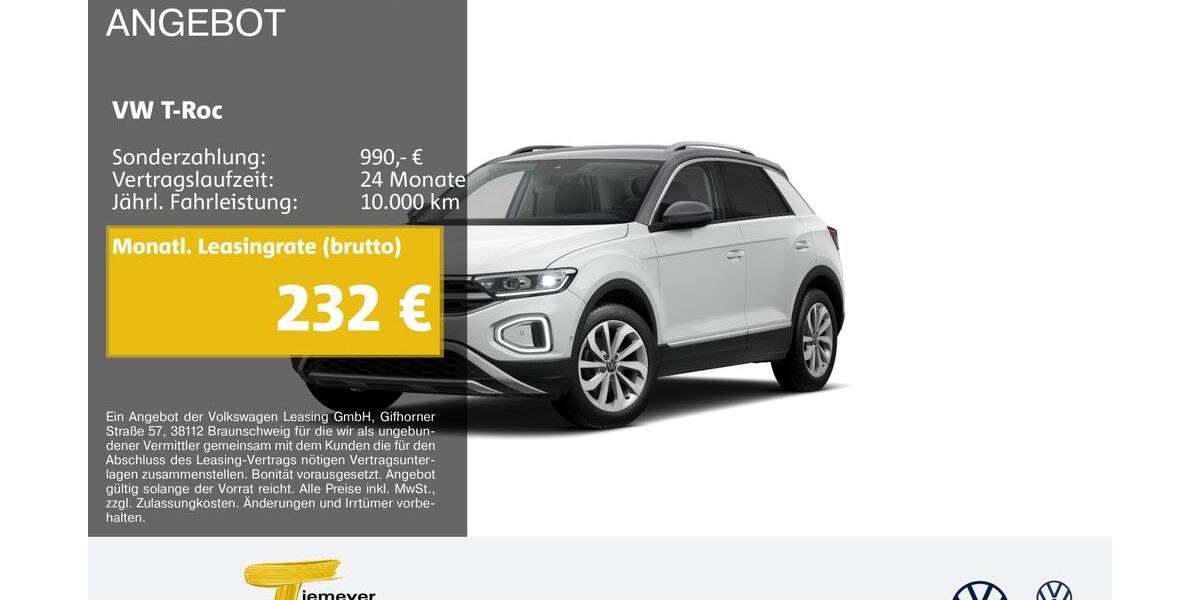 VW T-Roc 4.703 km 24.980 &euro; Castrop-Rauxel 44575
