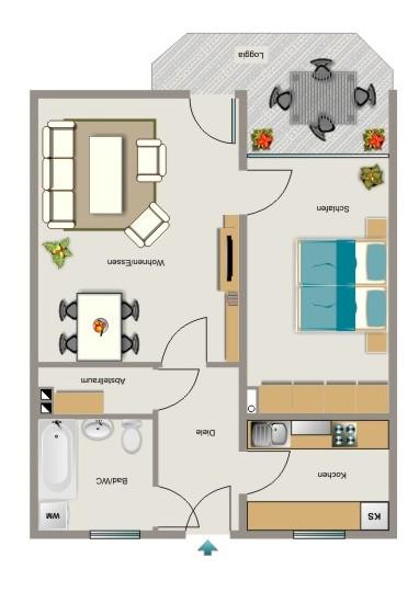 Etagenwohnung Oer-Erkenschwick Erkenschwick - 2.5 Zimmer, 60 m&sup2;, 280&euro; | Angebot:25252412