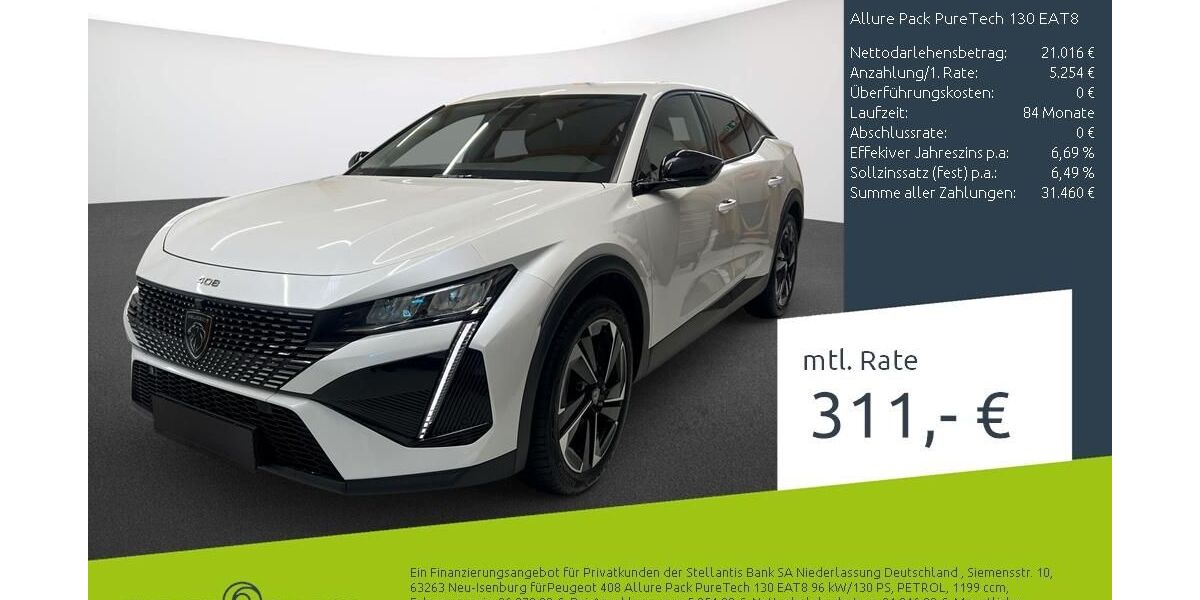 Peugeot 408 41.308 km 26.270 &euro; Dülmen 48249