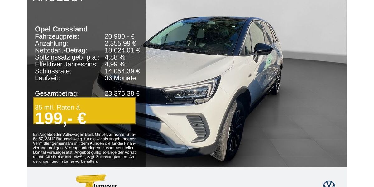 Opel Crossland (X) 4.206 km 19.970 &euro; Recklinghausen 45663