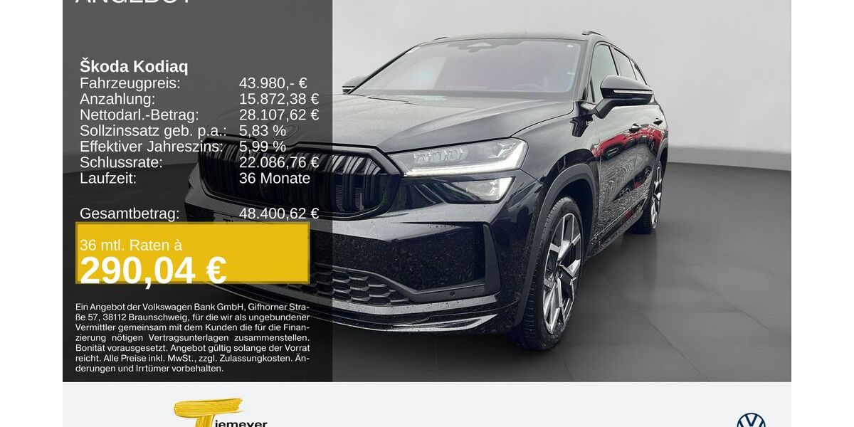 Skoda Kodiaq 9.490 km 43.290 &euro; Recklinghausen 45663