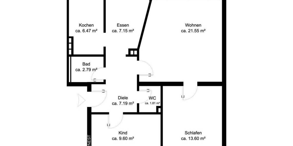 Etagenwohnung Dortmund Lütgendortmund - 3 Zimmer, 70 m&sup2;, 119.000&euro; | Angebot:26806050