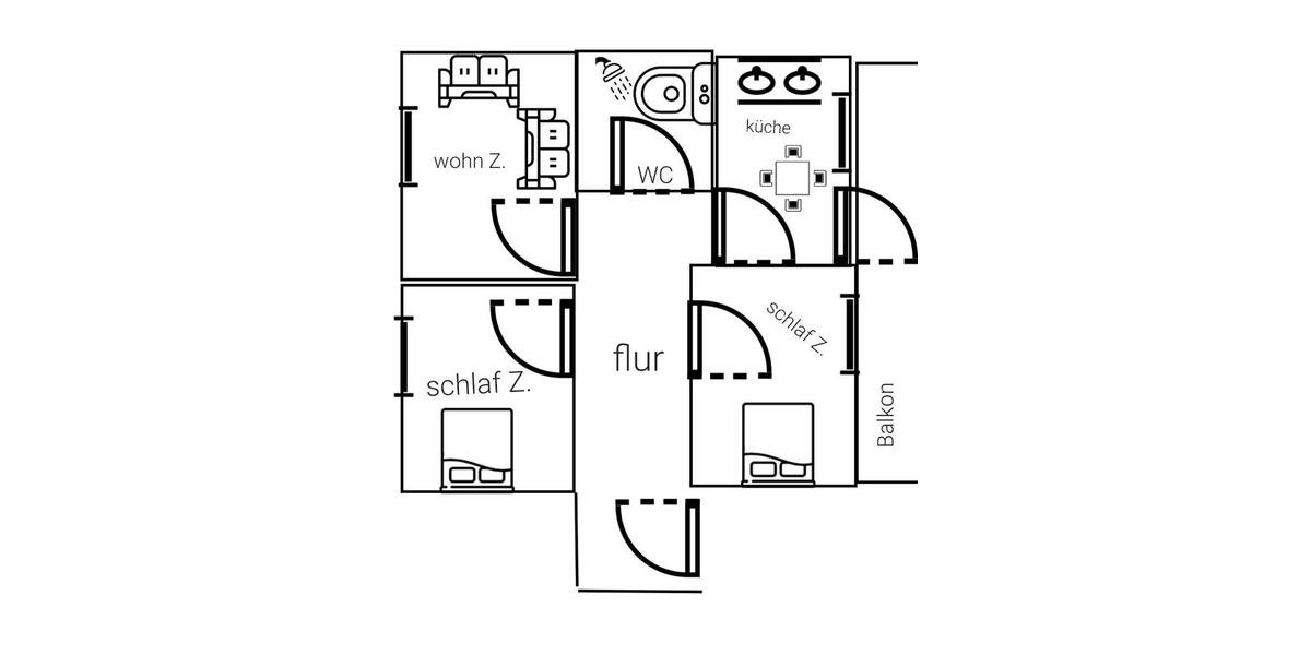 Etagenwohnung Oberhausen Osterfeld - 3 Zimmer, 69 m&sup2;, 128.000&euro; | Angebot:26341181