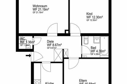 Hübsche 3,5 Zimmerwohnung mit Potenzial in idyllischer Lage 3 zimmer