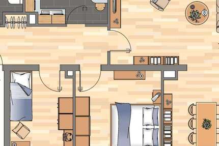 Wohnung Witten Herbede - 4 Zimmer, 73 m&sup2;, 569&euro; | Angebot:27122615