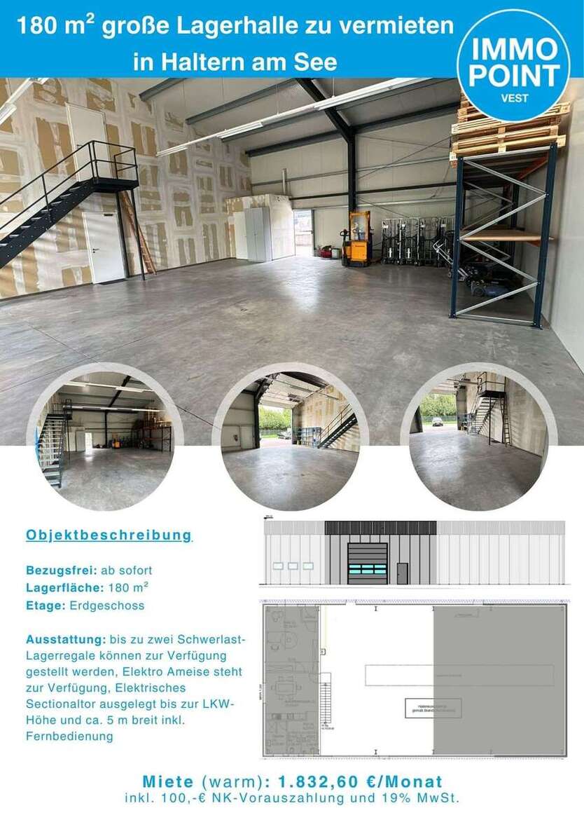 Halle in Haltern am See 1.832,60 € 180 m² zimmer