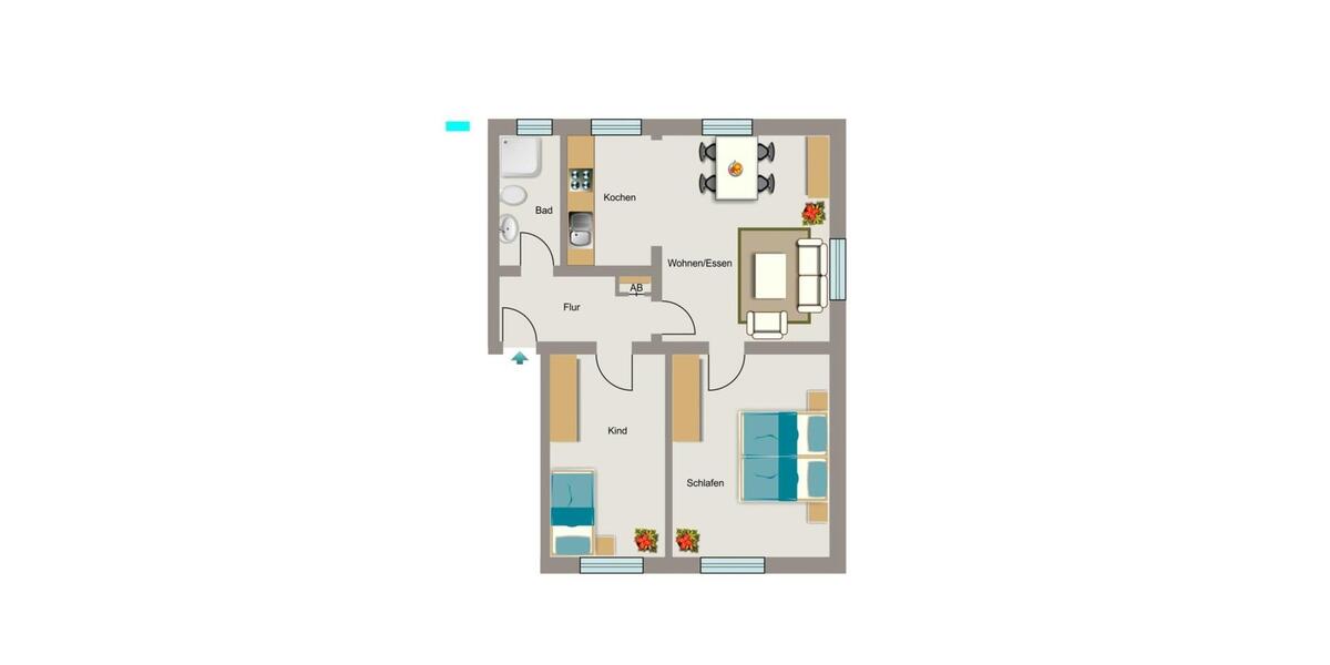 Erdgeschoßwohnung Lünen Alstedde - 3.5 Zimmer, 52 m&sup2;, 455&euro; | Angebot:25301613