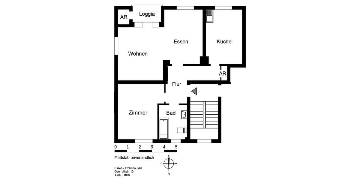 Etagenwohnung Essen Stadtbezirk III - 3 Zimmer, 75 m&sup2;, 725&euro; | Angebot:24837259