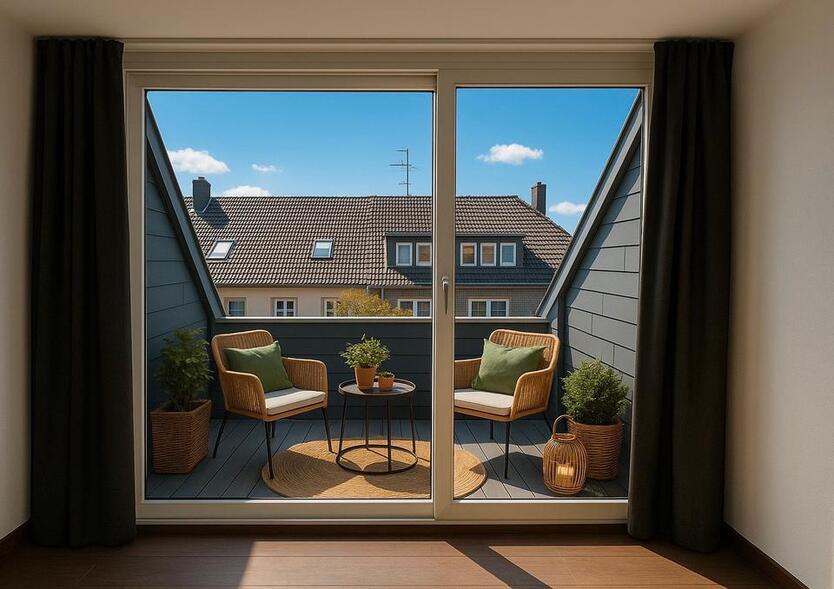 Essen- Frohnhausen Maisonette DG 4 Zimmer, Loggia