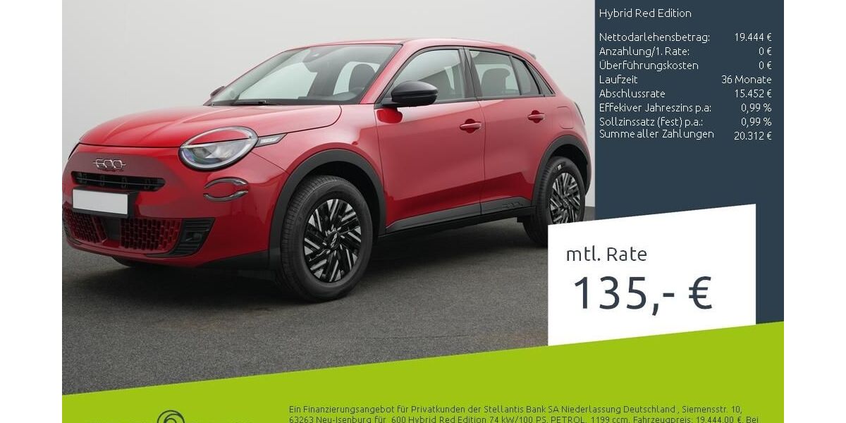 Fiat 600 3.731 km 17.777 &euro; Dülmen 48249