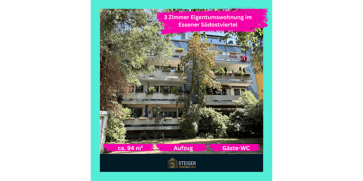 Etagenwohnung Essen Frillendorf - 3 Zimmer, 94 m&sup2;, 189.000&euro; | Angebot:27086422