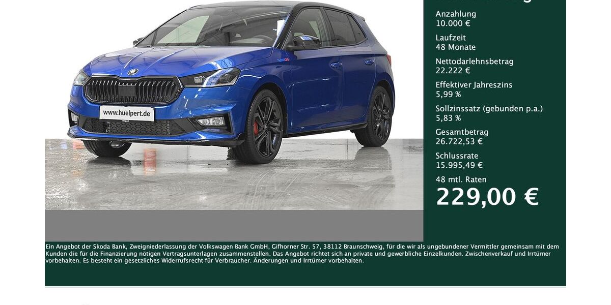 Skoda Fabia 3.061 km 32.222 &euro; Dortmund 44309