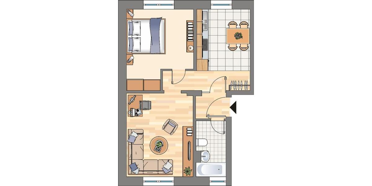 Etagenwohnung Dortmund Eving - 3 Zimmer, 60 m&sup2;, 336&euro; | Angebot:25444560