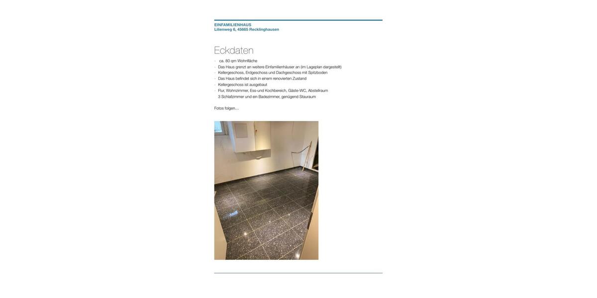 Einfamilienhaus Recklinghausen Berghausen - 4 Zimmer, 100 m&sup2;, 235.000&euro; | Angebot:27428758