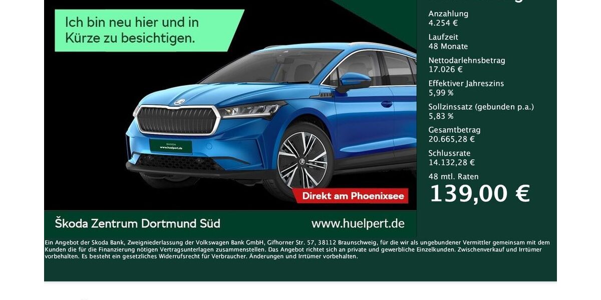 Skoda Enyaq 18.577 km 21.165 &euro; Dortmund 44269