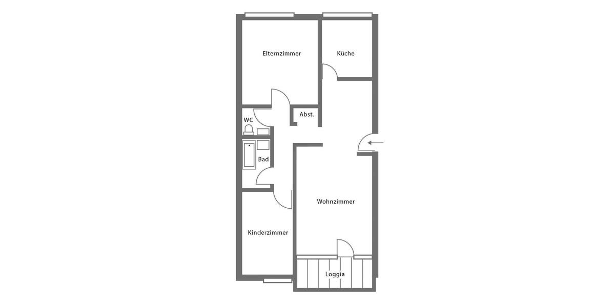 Erdgeschoßwohnung Hattingen Blankenstein - 3 Zimmer, 76 m&sup2;, 830&euro; | Angebot:24770703