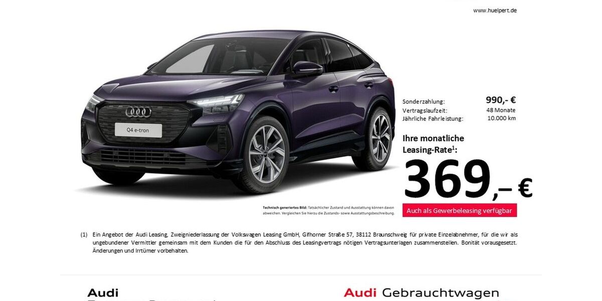 Audi Q4 e-tron 6.339 km 41.811 &euro; Dortmund 44143