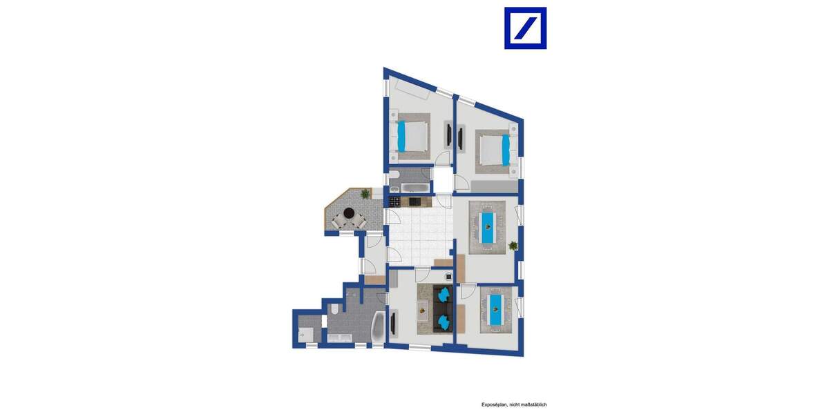 Etagenwohnung Bochum Harpen - 6 Zimmer, 133 m&sup2;, 230.000&euro; | Angebot:24390098