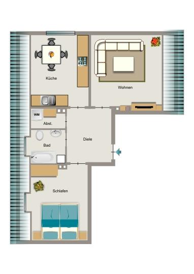 Klein aber fein - Wohnen, wo das Herz schlägt. 2 zimmer