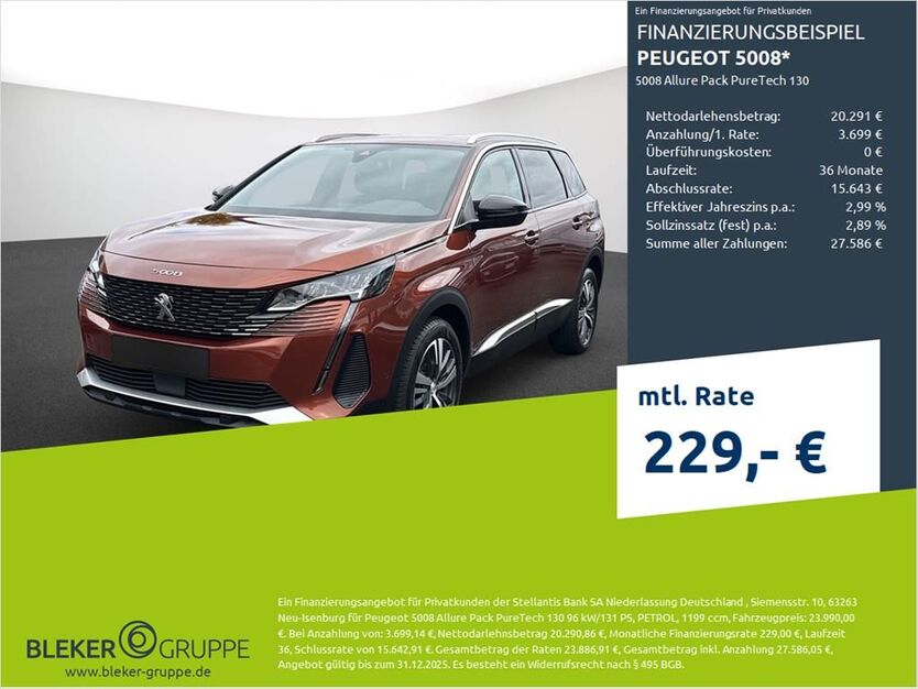 Peugeot 5008 18.908 km 23.990 € Dülmen 48249