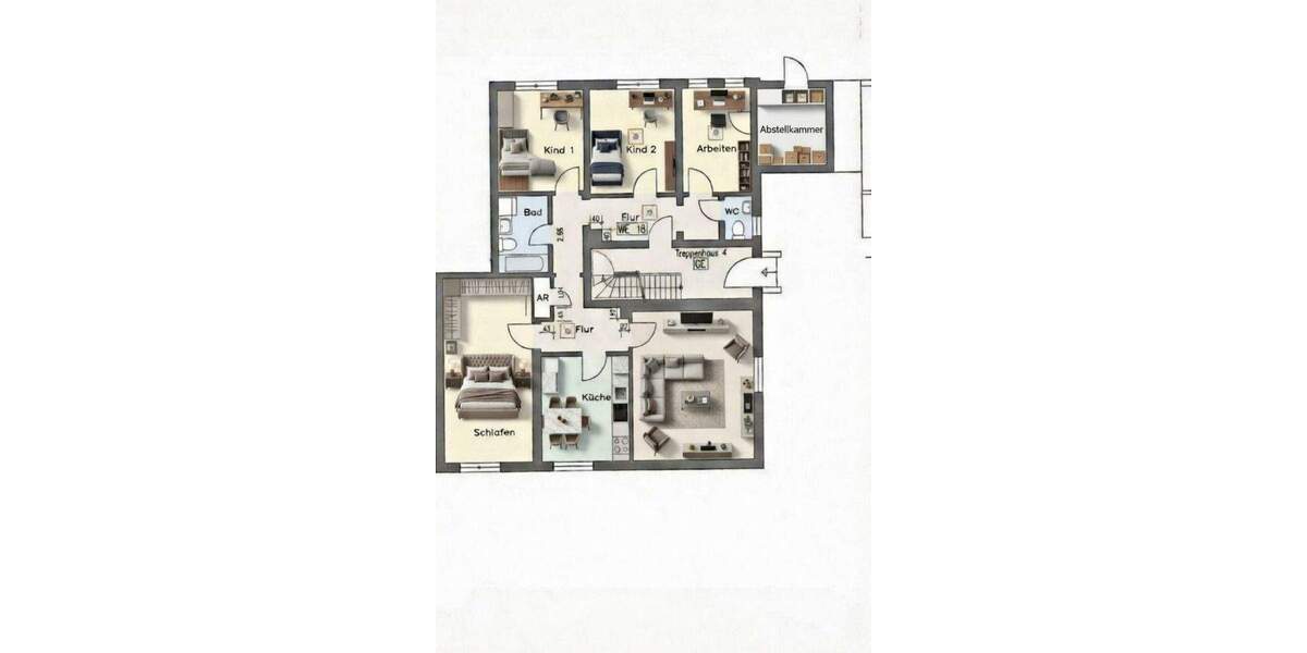 Etagenwohnung Gelsenkirchen Bismarck - 5 Zimmer, 100 m&sup2;, 195.000&euro; | Angebot:25165470