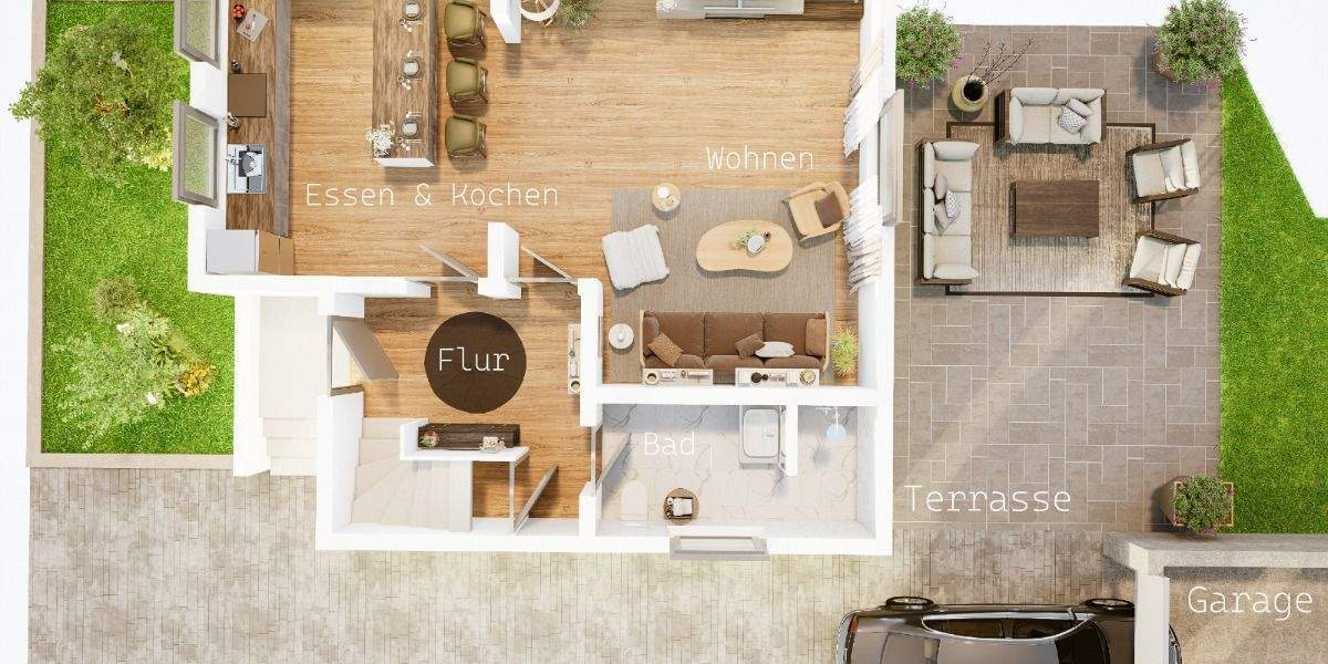 Reihenendhaus Bottrop Eigen - 4 Zimmer, 93 m&sup2;, 229.000&euro; | Angebot:24620352