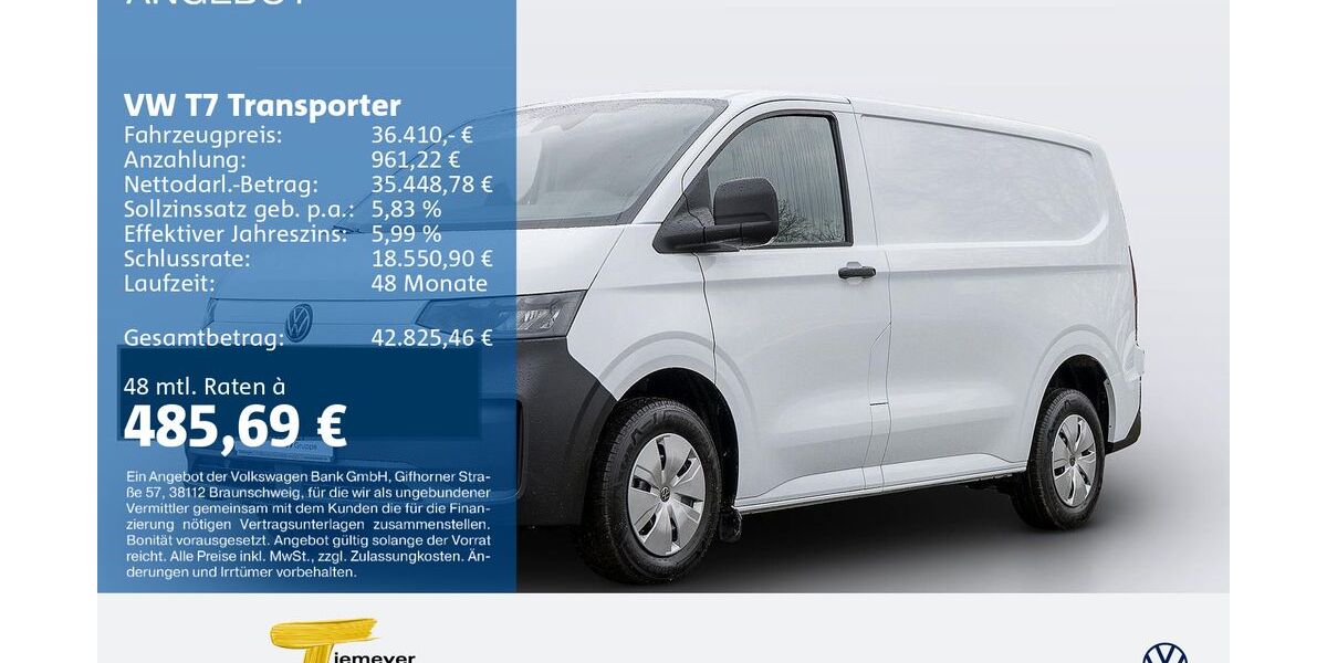 VW T7 Transporter 2.500 km 36.410 &euro; Bochum 44892