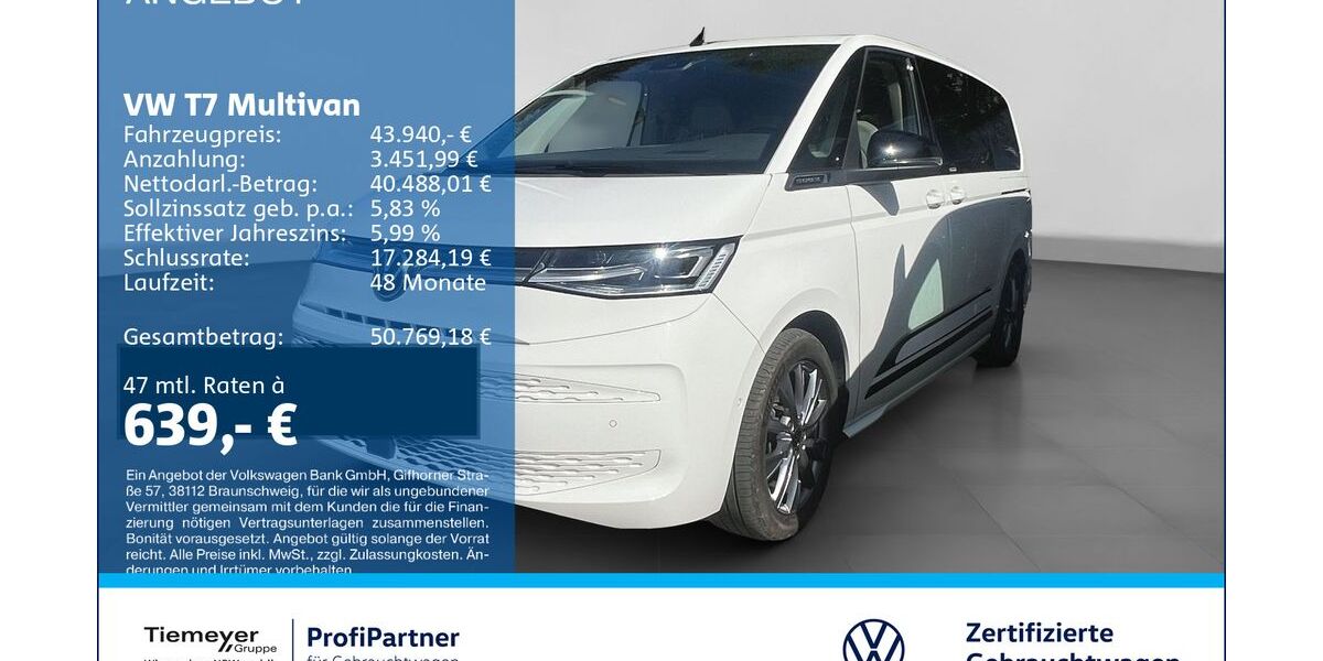 VW T7 Multivan 102.351 km 43.210 &euro; Recklinghausen 45663