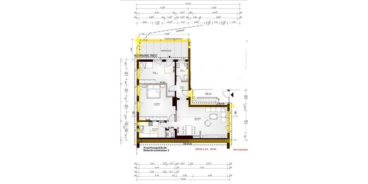 Erdgeschoßwohnung Oberhausen Schmachtendorf - 3.5 Zimmer, 110 m&sup2;, 1.400&euro; | Angebot:26038742
