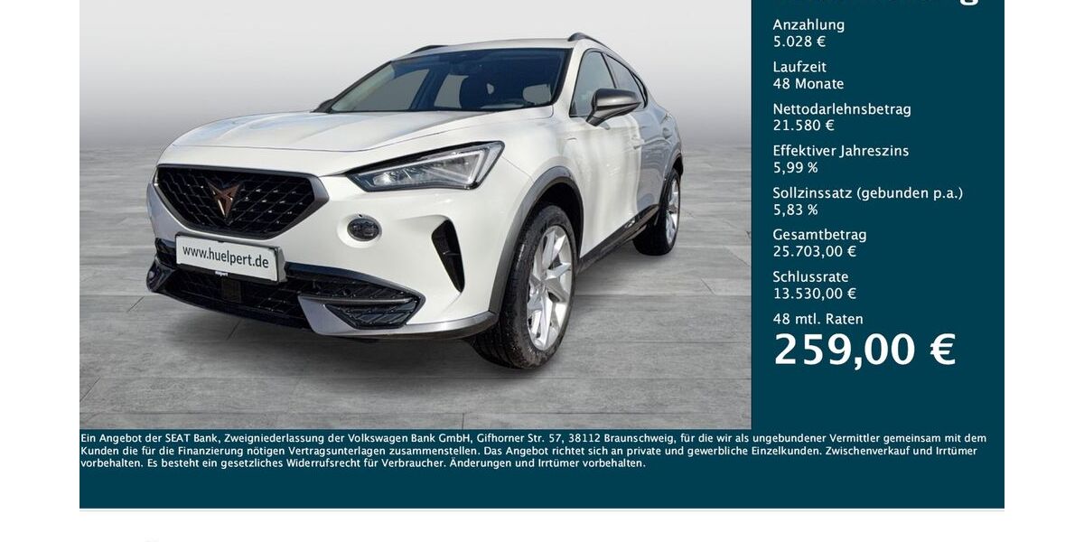 Cupra Formentor 29.058 km 26.410 &euro; Dortmund 44269